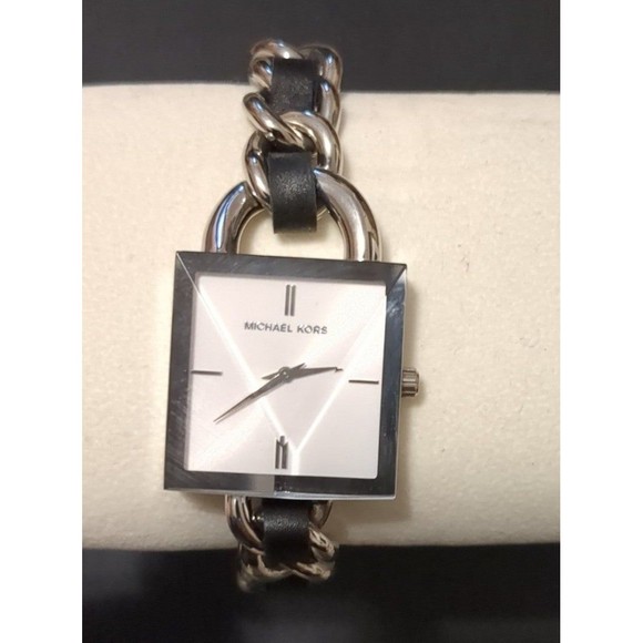 MICHAEL KORS MK Chain Lock Quartz Watch with Stainless Steel Strap MK4444 - Picture 1 of 4